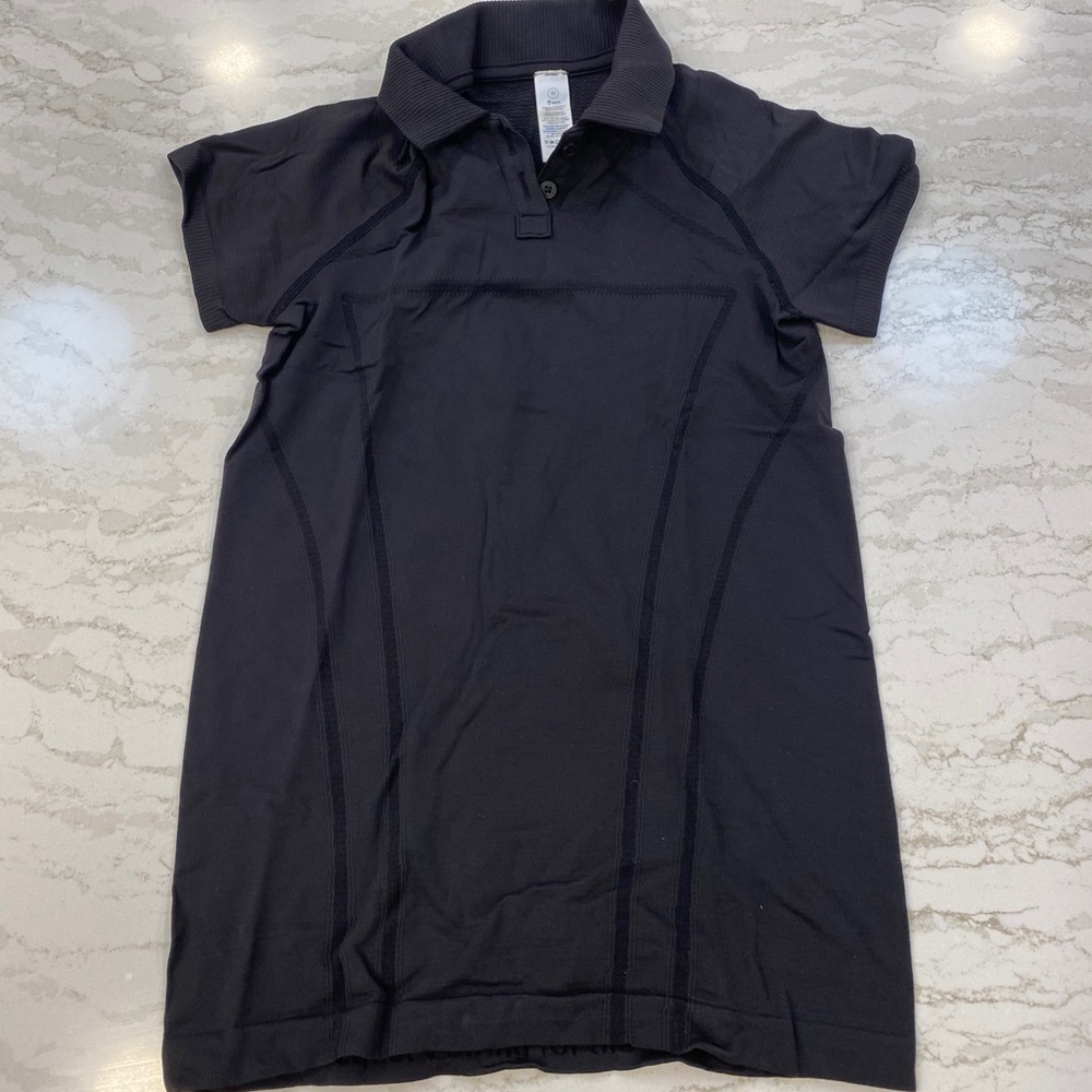 EUC Ivivva by Lululemon Fly Tech Polo-Sz 10-Black